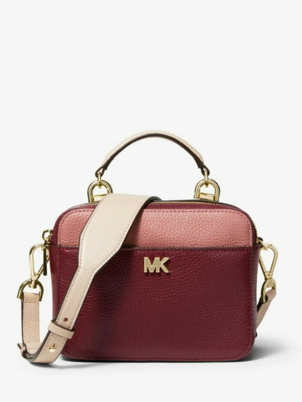 Michael Kors Mott Mini Color-Block Pebbled Leather Crossbody $178, size Mini